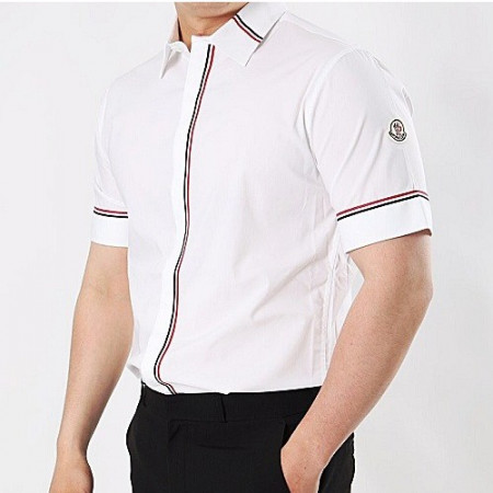 몽클*어 솔리드 테이프 반팔 셔츠