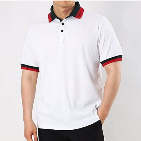 구* GUCCI 투톤 카라 반팔 티셔츠