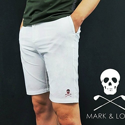 마크앤*나 MARK & LONA 레터링 텐션 하프팬츠