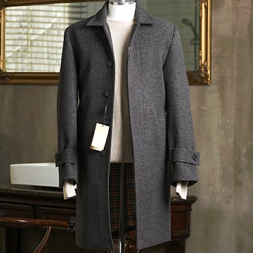 버*리 울 캐시미어 테일러드 맥코트