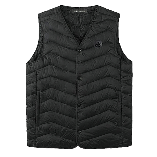 무스*클 레더패치 패딩 조끼