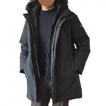 프*다 PRADA 덕다운 라쿤 패딩코트