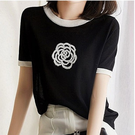 발렌*노 로즈 인타 반팔 니트