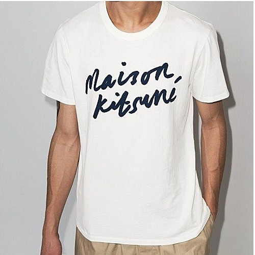 메종키*네 MAISON KITSUNE 브러쉬 레터링 티셔츠