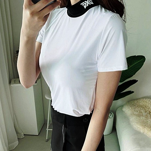 (국내배송) P*G GOLF 배색 반팔 이너웨어 티셔츠