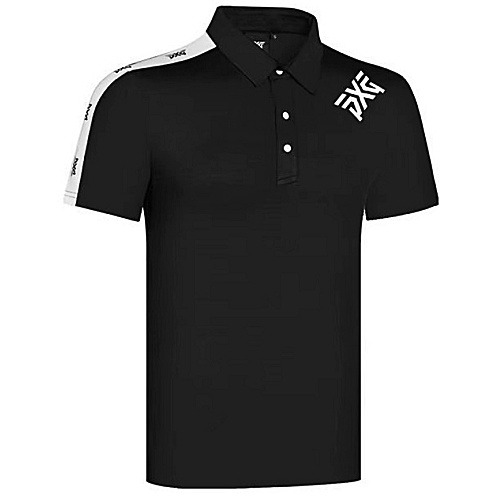 P*G 어깨 배색 로고 골프웨어