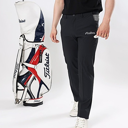 말* 포켓 밴딩 스트라이프 스판팬츠