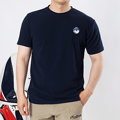 말* 쿨 반팔 베이직 스판 라운드