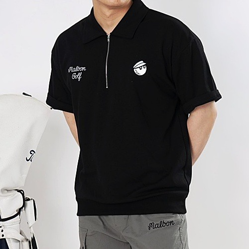 말* 반집업 카라 반팔 맨투맨