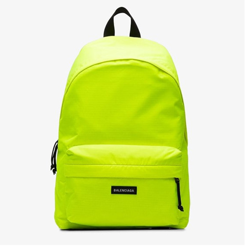 발렌시아가 Yellow Neon Explorer Logo 백팩
