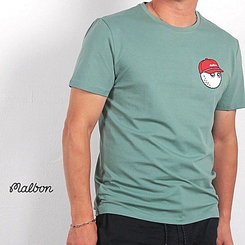 말* MALBON GOLF 레터링 버킷 라운드 티셔츠