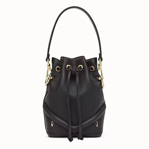 펜디 블랙 몬트레조 몬스터 가죽 버킷백