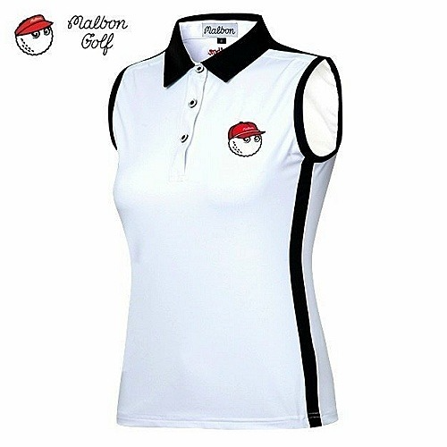 말* MALBON GOLF 로고 민소매 셔츠