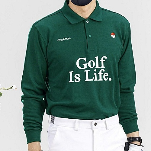 말* Golf is Life 폴로 긴팔 티셔츠