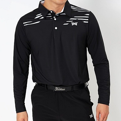 P*G 물결나염 긴팔 티셔츠