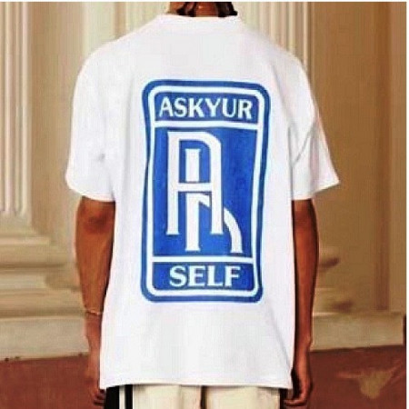 ASKYUR SELF 크랙나염 크루넥 티셔츠