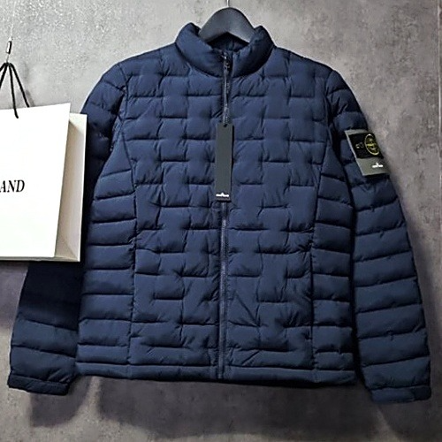 스톤아일*드 와펜패치 하이넥 다운패딩