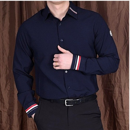 몽클*어 카라삼선띠 긴팔셔츠