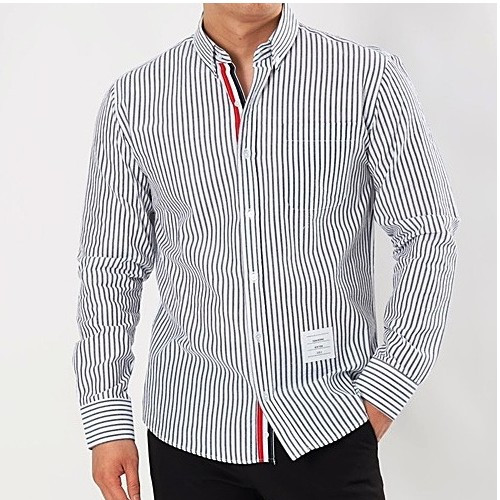 톰브*운 씨어서커 히든띠 남방