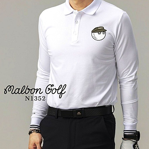 말* 스크립트 백로고 카라 티셔츠