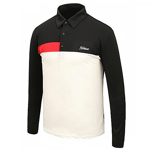 타이틀리*트 TITLEIST 배색 절개 티셔츠