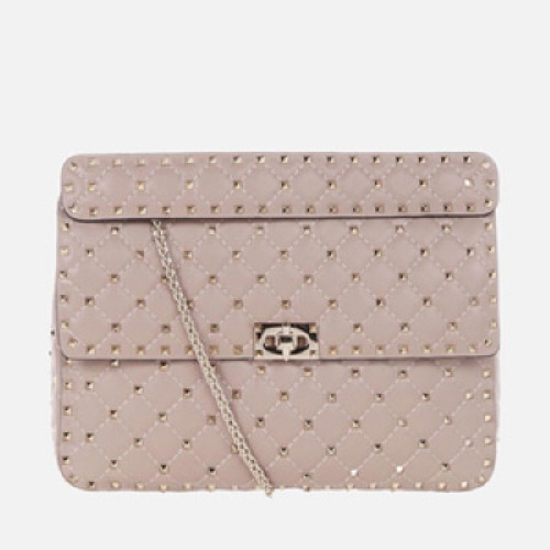 발렌티노 락스터드 스파이크 체인백 베이지 라지