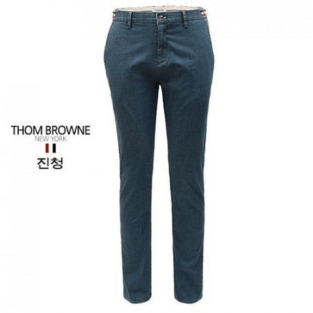 톰브*운 THOM BROWNE 스틸로고 장식 데님 슬랙스