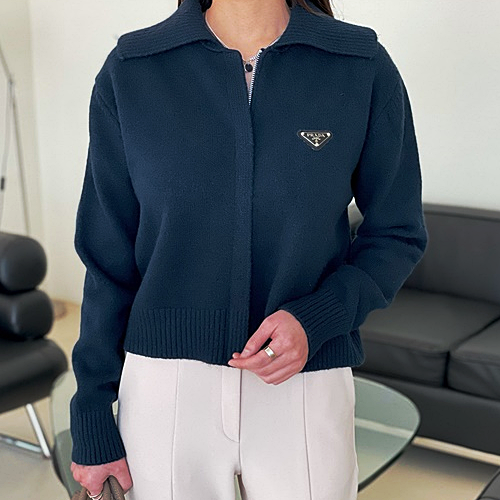 프*다 카라 니트집업