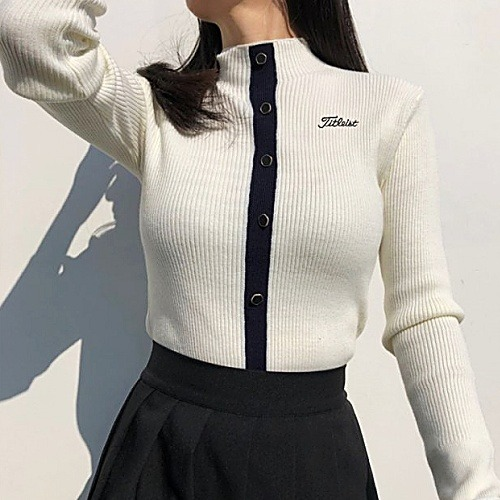 타이틀리*트 미들 원라인 반목 긴팔