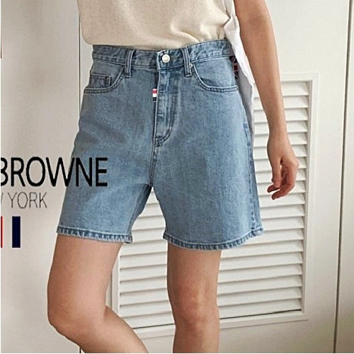 톰브*운 THOM BROWNE 스틸 패치 연청 반바지