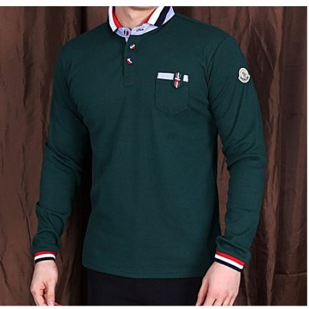 몽클*어 포켓 테잎 카라티셔츠