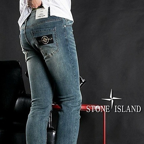스톤아일*드 STONE ISLAND 데미지 워싱 스판 진