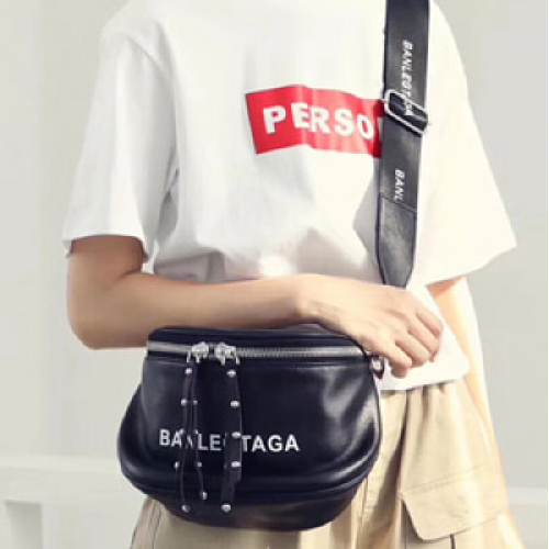 발렌시아가 로고 크로스 힙색