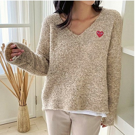 꼼데가*송 울 브이 니트긴팔