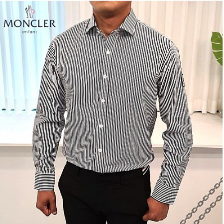 몽클*어 감마블루 스트라이프 셔츠