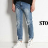 스톤아일*드 STONE ISLAND 캣워싱 연청 슬림진