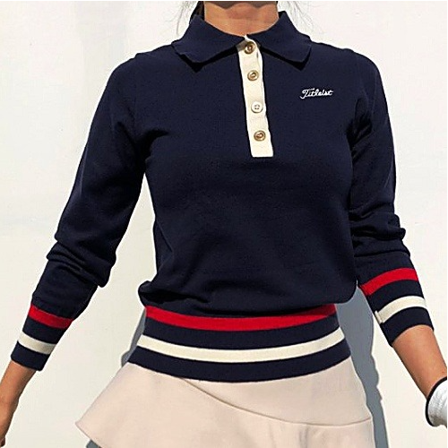 타이틀리*트 헨리 시보리 배색긴팔