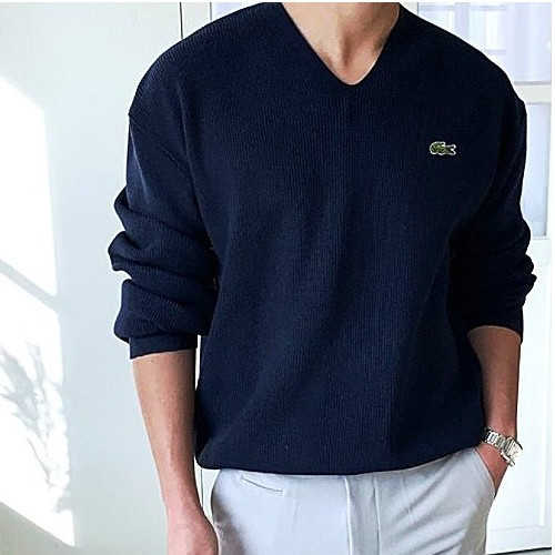 라코스테 커넥트 브이넥 니트