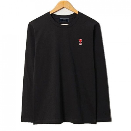 아* AMI 라운드 긴팔티셔츠