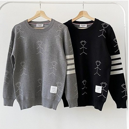 톰브*운 톰 아이콘 사선 울 니트