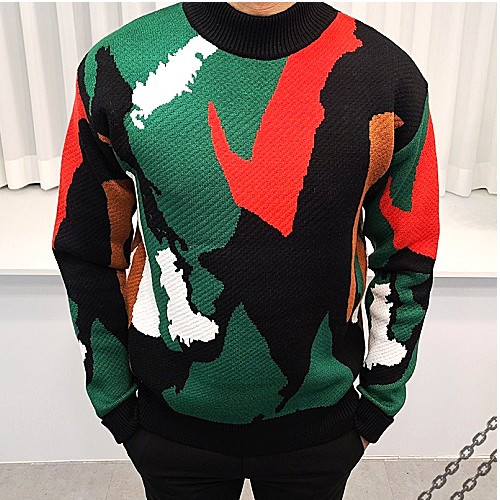 발렌*노 스테인 반목 니트