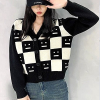아*네스튜디오 스퀘어 페이스 니트 가디건