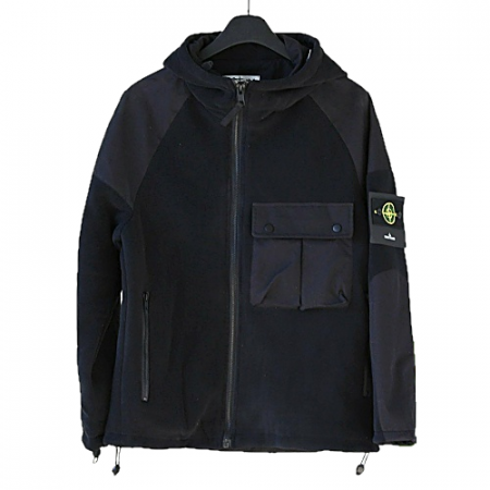 스톤아일*드 플리스 우븐덧댐 양털 자켓