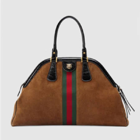 구찌 르벨 라지 SUEDE 탑핸들 토트백