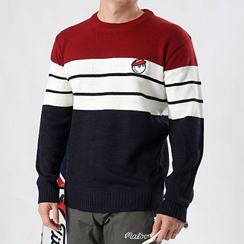 말* 두줄단가라 니트 라운드