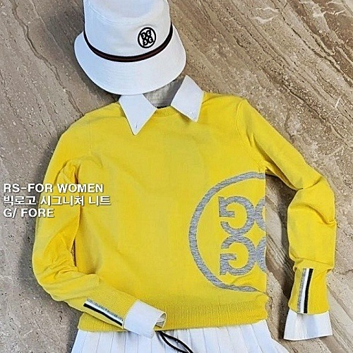 G/ FORE FOR WOMEN 빅로고 시그니처 니트
