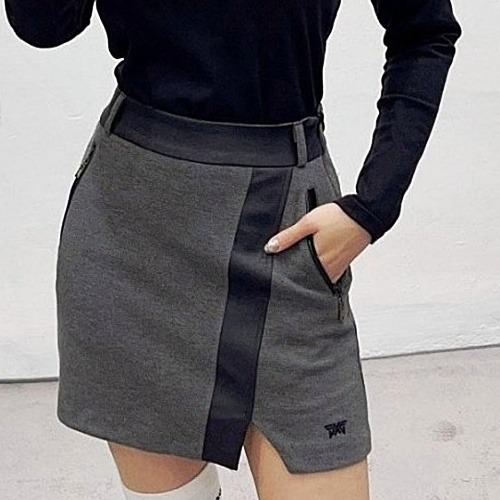 P*G 프론트 슬릿 스커트