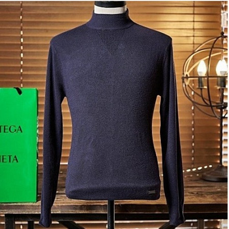 BOTTEGA VENETA 삼각디테일 캐시미어 반폴라 니트