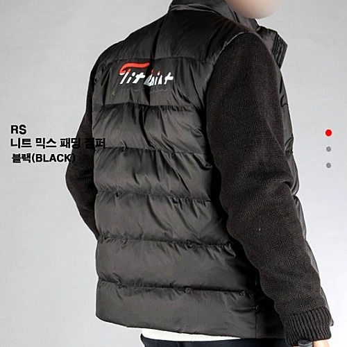 타이틀리*트 TITLEIST 니트 믹스 덕다운 패딩 점퍼