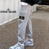 STONE ISLAND 포켓 코튼 쭈리 카고 조거팬츠